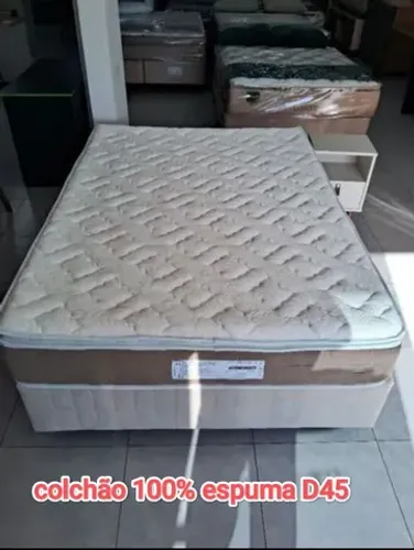 Cama box casal Colchão 100% espuma D45 ENTREGAMOS NO MESMO DIA