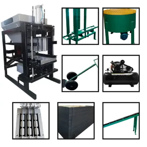 Kit Fábrica Completo Máquina Hidropneumática QMHP-6Black + Formas + Esteira Transportadora