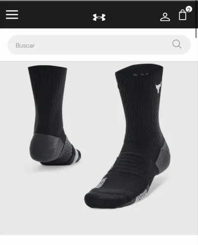 Meia under armour Project rock 40 - 44 preta Touro