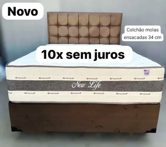 Cama box colchão e base (Gigante) 