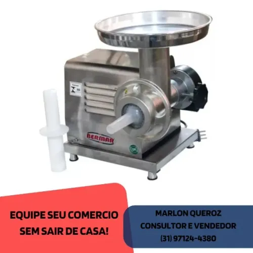 Moedor de Carne Bermar Boca 8 Inox
