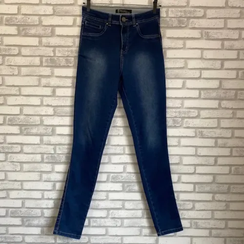 Calça Skinny Black Jeans Feminina Azul Tamanho 42
