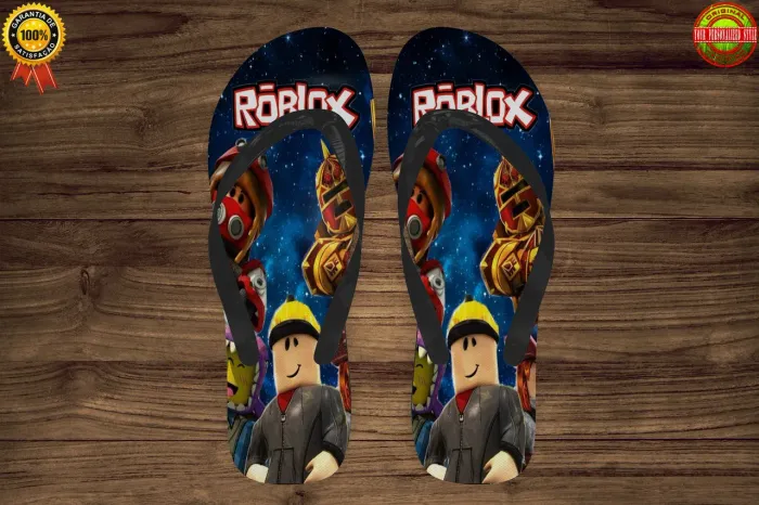 Chinelo Roblox personalizado com sublimação proficional por encomenda leia a descrição.