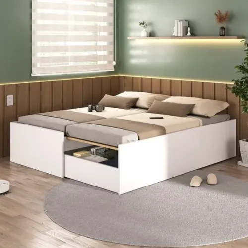 Cama casal, cama solteiro, sofá cama 