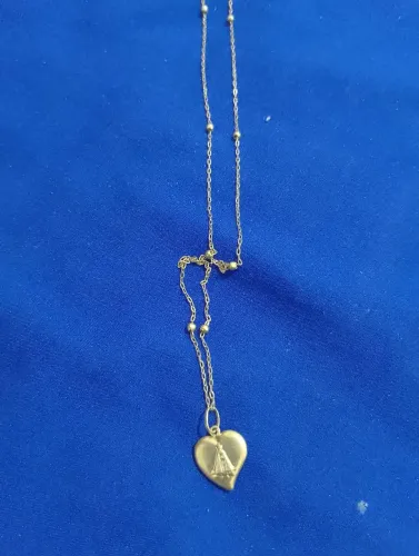 Corrente em ouro puro pingente nossa senhora Aparecida .