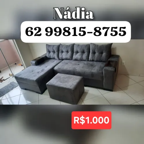 Sofá de canto com puff - R$1.000 ____ 1111
