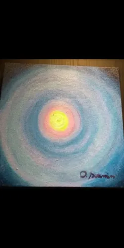 Quadro Abstrato Universo Espiral Pintura Acrílica em tela.