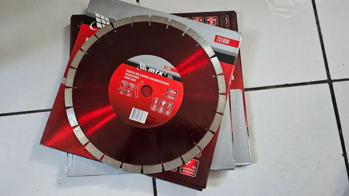 3 DISCOS DE CORTE DIAMANTADO SEGMENTADO CORTE SECO 350mm x 25,4mm