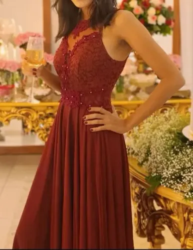 Vestido marsala madrinha