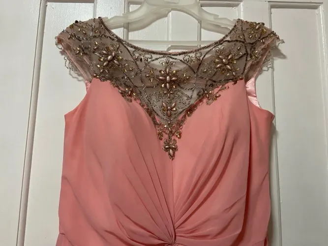Vestido de Festa Longo Rosa - TAM G importado