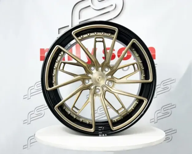 Jogo de Roda Gisa Forged Bronze Semi-Brilho Borda Preta 5x130 - 20x8,5 e 21x11,5