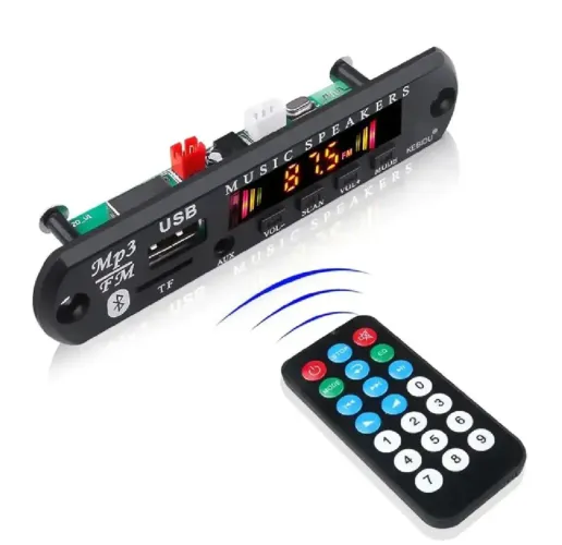 Painel MP3 FM Bluetooth USB SD Card Controle Remoto