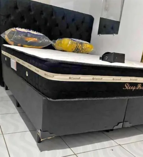 Cama Box Queen OrtoSleep com cabeceira