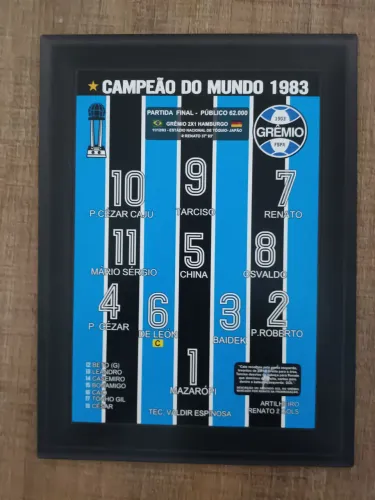 Quadro Campeão do Mundo Grêmio 1983