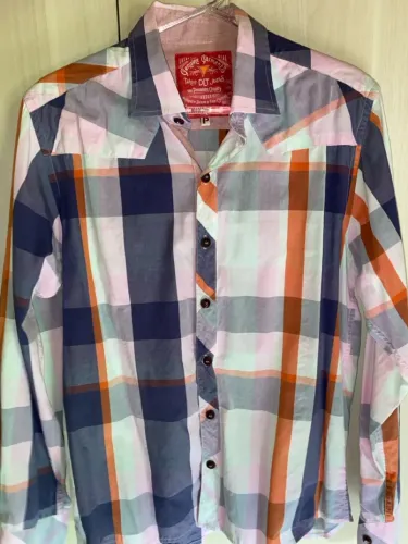 Camisa social xadrez DLT tamanho P