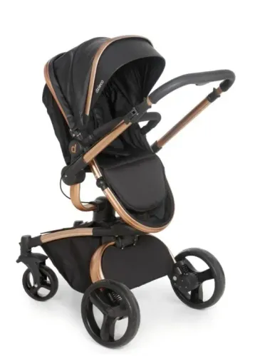 Carrinho de Bebê Vulkan 360 - Preto e Dourado