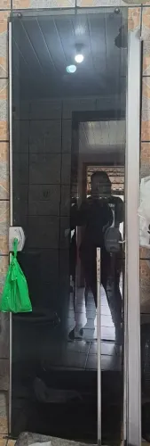 Porta de vidro blindex 4 folhas com esquadria de alumínio 