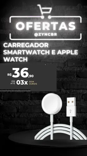 Cabo Carregador Magnético para Smartwatch e Aplle Watch