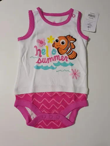 Body Bebê Menina - Disney Pixar - 6 a 9 meses