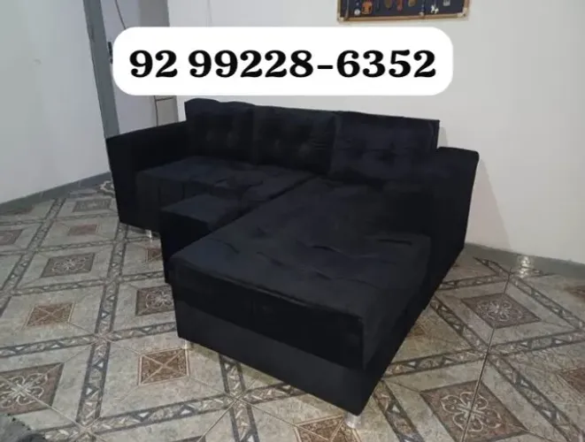 Sofá com puff novo - entrega gratis 