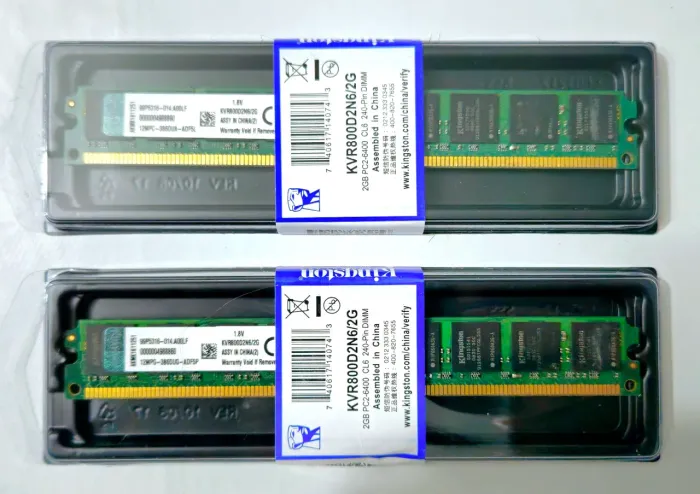 2 Memória Kingston DDR2 PC2-6400 2gb 800Mhz
