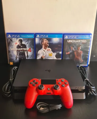 PS4 SLIM 1TB (SEMI-NOVO) C/ GARANTIA_ SOMOS LOJA FÍSICA NO CENTRO DE CAXIAS
