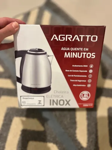 Chaleira Elétrica Inox 1.8L AGRATTO
