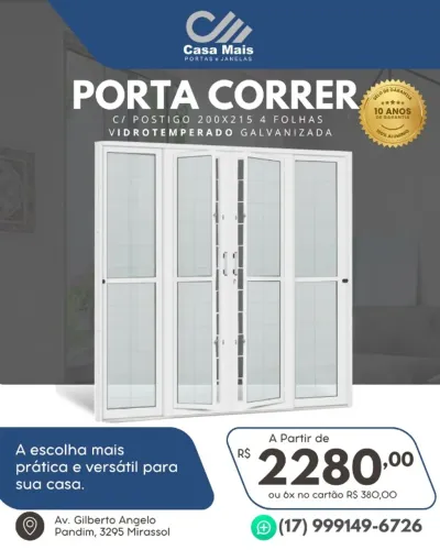 PORTA COM GRADE