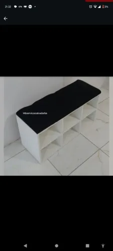 Banco/ sapateira ( frete e montagem grátis)