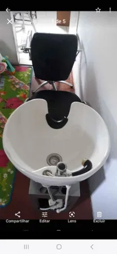 Lavatório para cabeleireiro e cadeira giratór!ia!