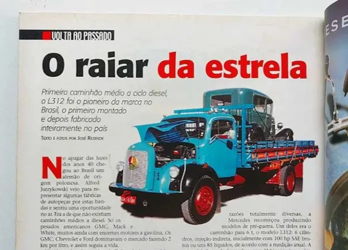 Caminhão antigo Mercedes L-312 - Revista Transporte Mundial