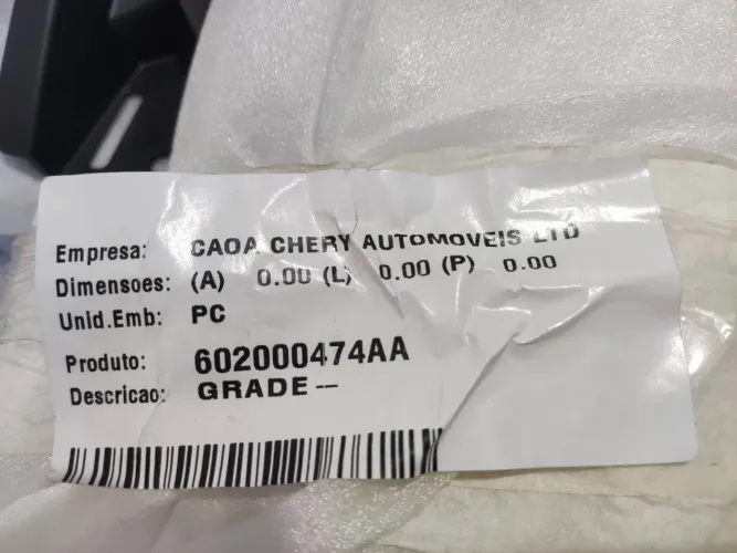 Grade inferior do para-choque dianteiro Arrizo 5