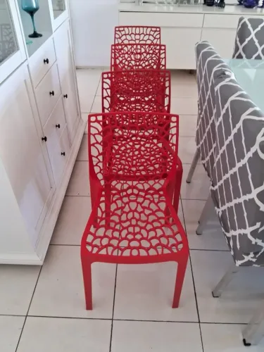 Conjunto 4 Cadeiras Vermelhas