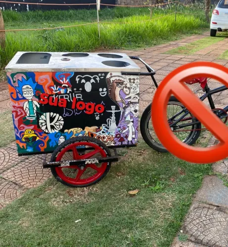 Carrinho de vendas(expositor com fogão)