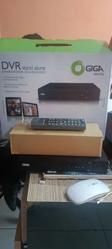 DVR Giga Security 4 Canais + HD 500GB + Controle