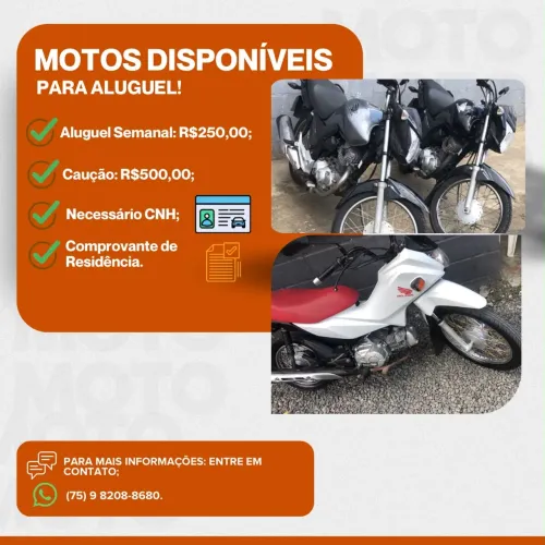 Moto pra alugar aparte de 180