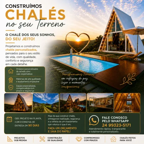 Construção de chalés e cabanas em Petrópolis