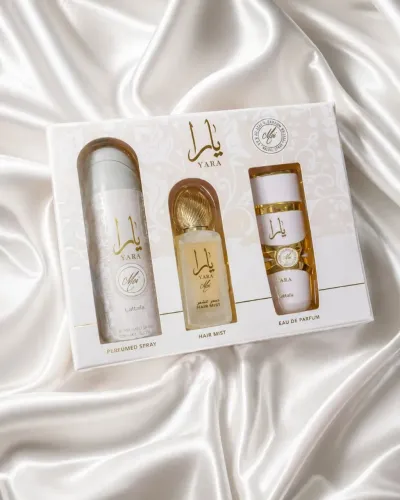 NOVO NA CAIXA Kit Yara Moi Lattafa Original - Perfume + Hair Mist + Body Spray