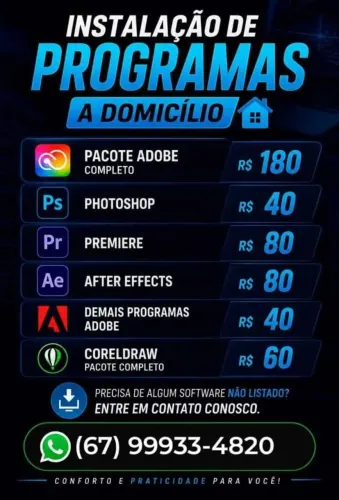INSTALAÇÃO DE APLICATIVOS A DOMICÍLIO