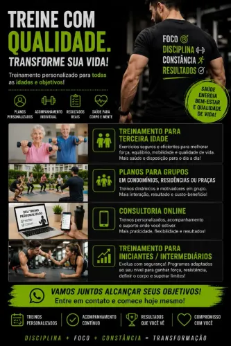 Treinamento Personalizado para Todos os Público e Objetivos