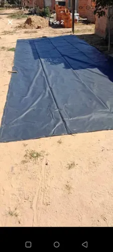 Lona reforçada grossa resistente com ilhós