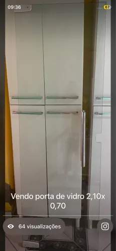 Vendo porta de vidro