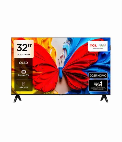 Smart TV 32 Polegadas FHD TCL 32S5K QLED Dolby Audio Google TV