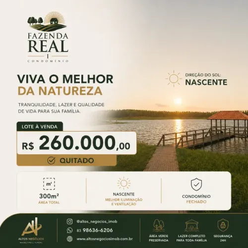 Lote à Venda no Fazenda Real I | Oportunidade