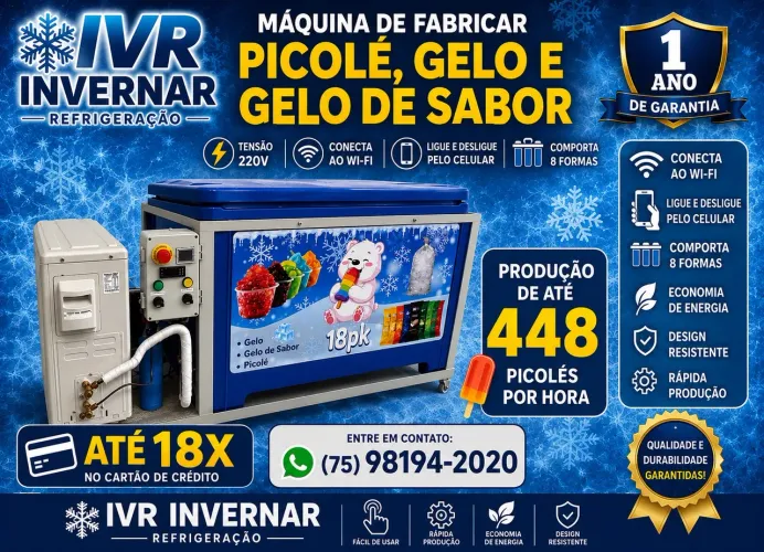 Máquina de fabricar gelo picolé e gelo de sabor