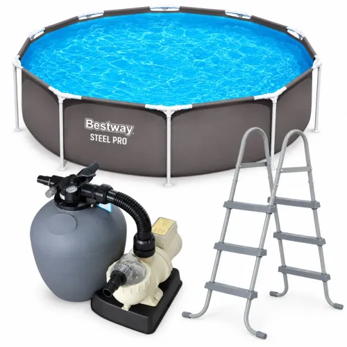 Kit completo Piscina Montável com Filtro, bomba e escada