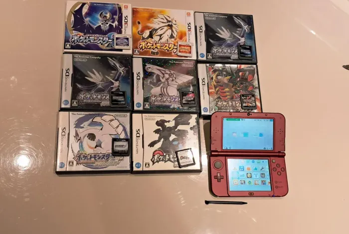 New nintendo 3ds XL e coleção pokemon