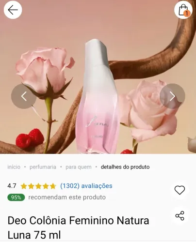 Perfume Luna Natura lacrado