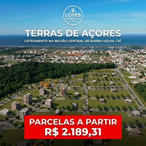 TERRENOS PARCELADOS NO CENTRO DE BARRA VELHA SC