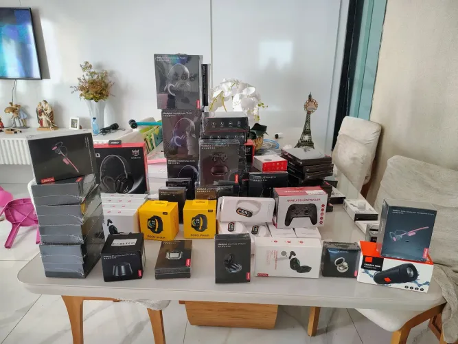 Kit de produtos lacrados para Venda( Fones lenovo, baseus, smartwatchs xiomi)